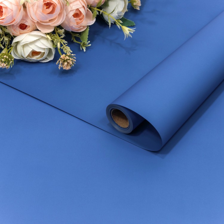 1638/285 Плёнка 0,58*10м матовая "Корейская" 65мкм Синий 1/30 1638/285 Плёнка 0,58*10м матовая "Корейская" 65мкм Синий 1/30