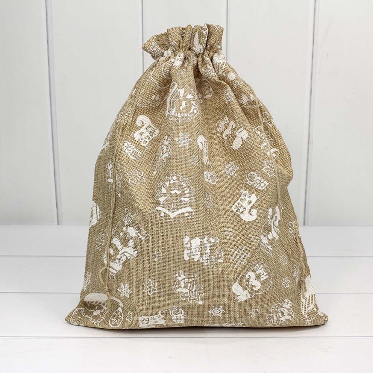 000807A/3 Мешочки из искусственного льна 30*40 с рисунком "Новый год" 1/20 1/300 000807A/3 Мешочки из искусственного льна 30*40 с рисунком "Новый год" 1/20 1/300