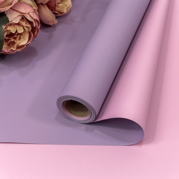 1604/515	Плёнка 0,58*10м матовая двухсторонняя 65мкм Сиреневый /Жёлто-персиковый 1/30	