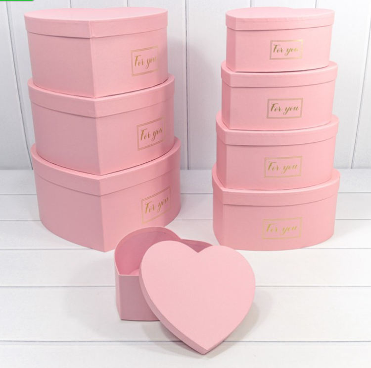 720960/1 Коробки "Сердце" Набор 1/8 32*31*15 Розовый 1/8