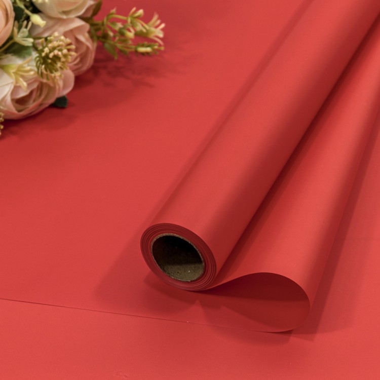 1638/3546 Плёнка 0,58*10м матовая "Корейская" 65мкм Красный-3546 1/30 1638/3546 Плёнка 0,58*10м матовая "Корейская" 65мкм Красный-3546 1/30