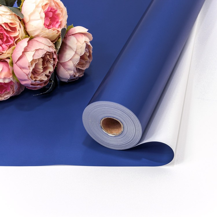 1804/286	Плёнка 58см 800г двухсторонняя 65мкм Синий/Белый 1/12