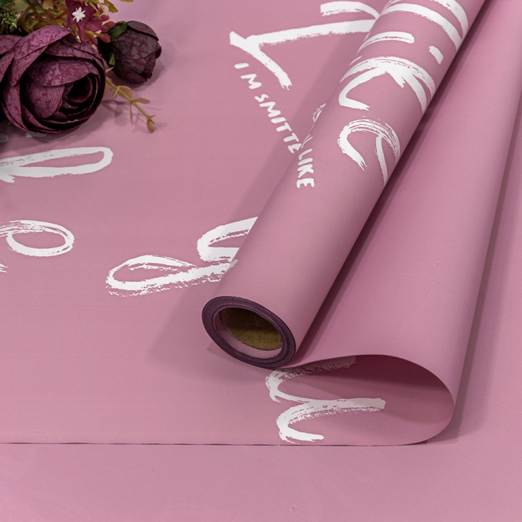 1660/2064 Пленка 0,58*10м матовая "I like you" 55мкм Серовато-пурпурный 1/30 