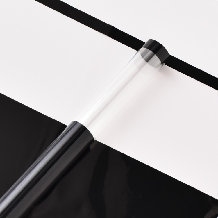 001306/6 Плёнка 0,58*10м глянцевая с окошком 50мкм Чёрный 1/30